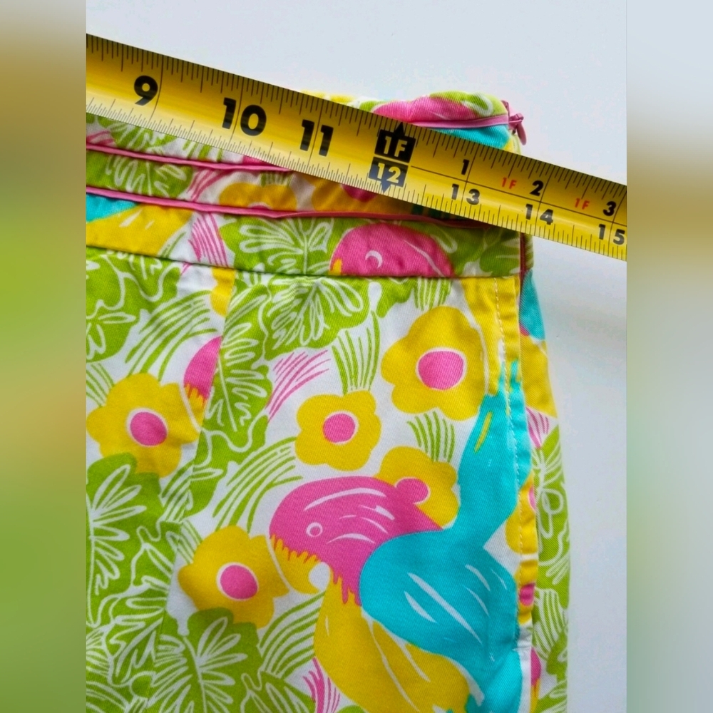 Lilly Pulitzer Women's Skirt Skort Parrots Jungle Print Bright Multicolor Size 0 - Picture 8 of 10